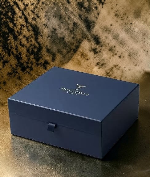 Navy Signature Lidded Box
